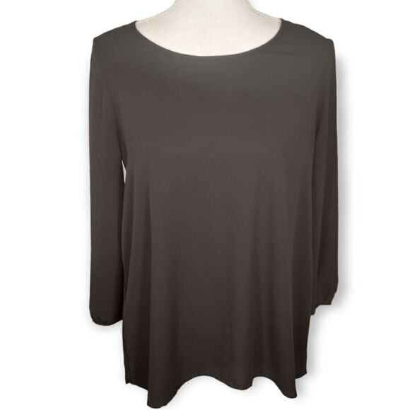 CHARMING CHARLIE BLACK & GOLD BLOUSE SZ.M EUC - Picture 2 of 7